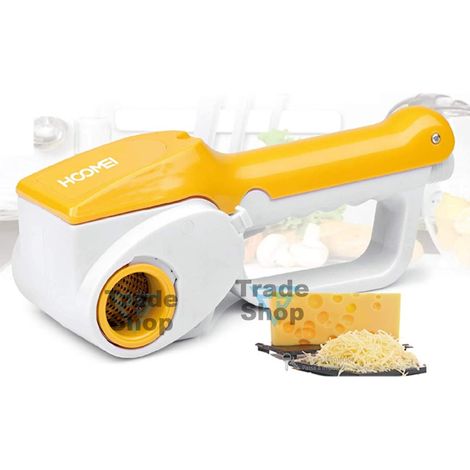 TrAdE Shop Traesio - Grattugia Elettrica Cordless Ricaricabile Doppio Rullo 12w Kit Ricarica Batteria -