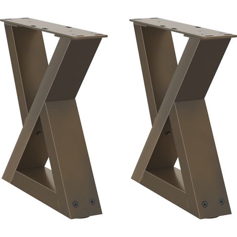 Maison Exclusive - Patas para mesa de centro (2 unidades), acero