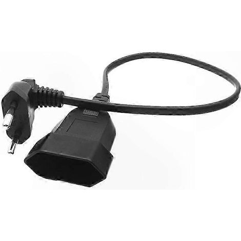 Câble d'extension d'alimentation 90° mâle vers femelle pour PC, ordinateur et PDU (0,3 m) (1/5)