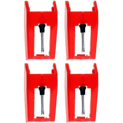 4 aiguilles de lecture pour gramophone (rouges)-2x1.2x1cm-Red