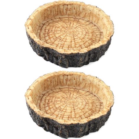 Deux gamelles pour eau et nourriture pour reptiles, adaptées aux lézards, aux jeunes dragons barbus, aux petits serpents, etc., fabriquées en résine synthétique sans BPA (1/5)