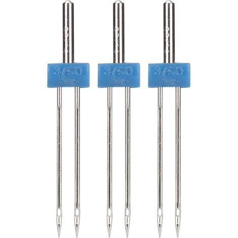 3Pcs Double Needles Pins Stainless Steel Threading and Hooking Stitches Sewing Accessories3mm‑3Pcs/Bag (1/5)