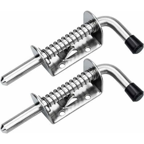Pr – Pack of 2 Stainless Steel Spring Loaded Latches 128mm – Rust Resistant – Easy Installation for Doors and Sheds (1/5)