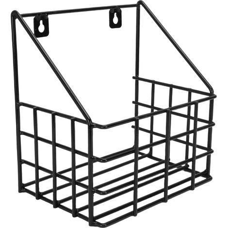 Horse Stable Organizer Large Wall-Mounted Hanging Wire Basket for Tack Room with Black Coated Metal, Rustproof and Easy Installation (1/5)