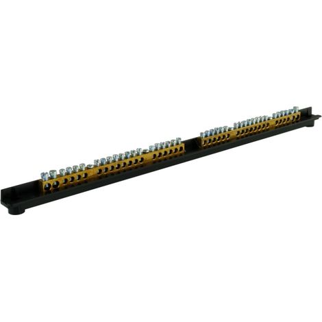 Morsettiera a 18 moduli per quadro elettrico, ponticello 2x(18P+2P).