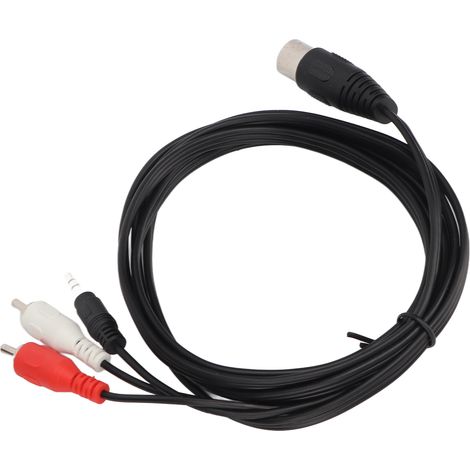 Câble de connexion 8 broches DIN vers 3,5 mm et 2 RCA mâle pour ampli et subwoofer, longueur 1,8 mètres (1/5)