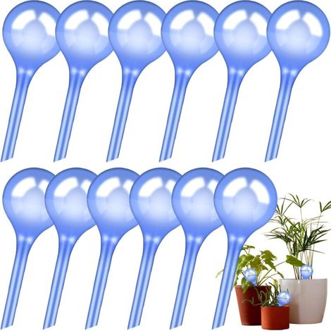 Lot de 12 Boules D'Irrigation pour Plantes, 13 x 5 cm Globe D'arrosage, Arrosage Plante Vacances, pour Plantes Balcon (1/5)