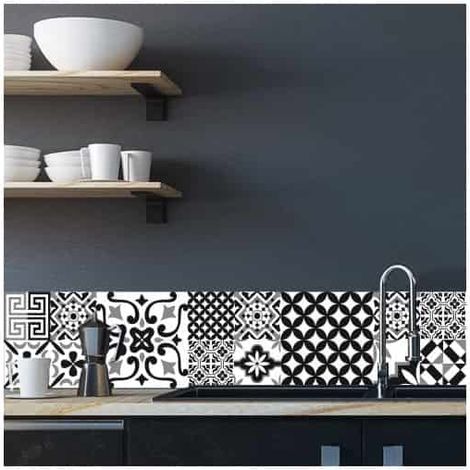 Crédence cuisine adhésive autocollante GREYBLACK - 120 x 25 cm