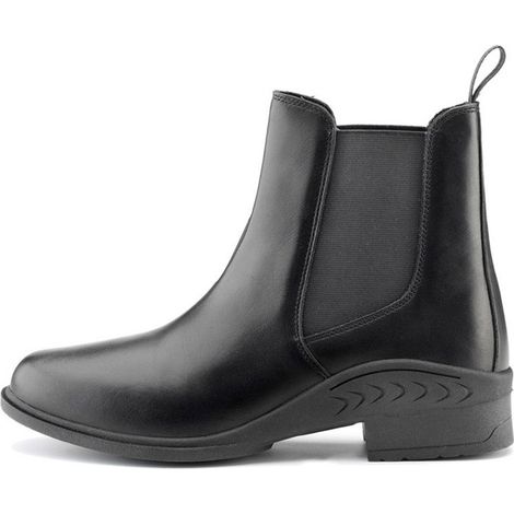 46 NOIR SEULEMENT, Noir 10: Bottes d'équitation en cuir de veau véritable doublées de clous en caoutchouc antidérapants (1/3)