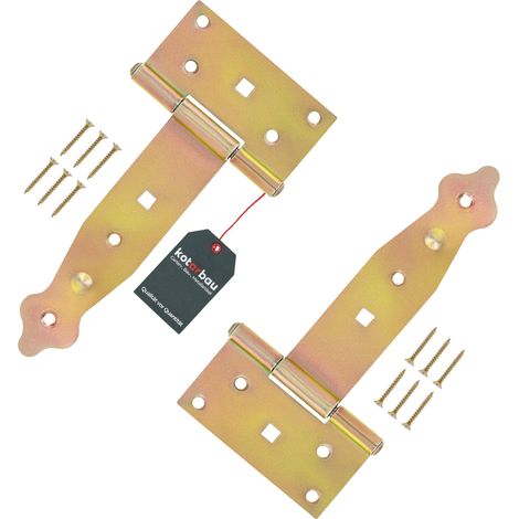 KOTARBAU® Cerniera per Cancello T 150 mm (5.91 in) 2pz serratura cancelletto chiusura porta portile persiane perno cardine (1/5)