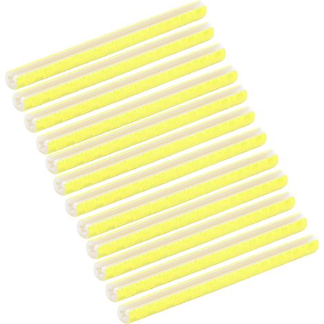 12 bandes réfléchissantes autocollantes pour roues de vélo, accessoires de sécurité cycliste en jaune fluo, lot de 12 (1/5)