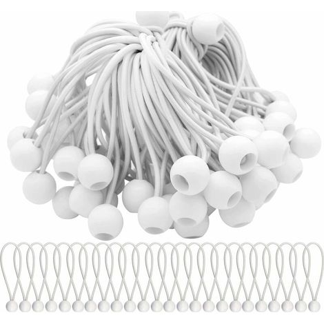 Confezione da 75 corde elastiche con palline, tenditore elastico per tende e teloni