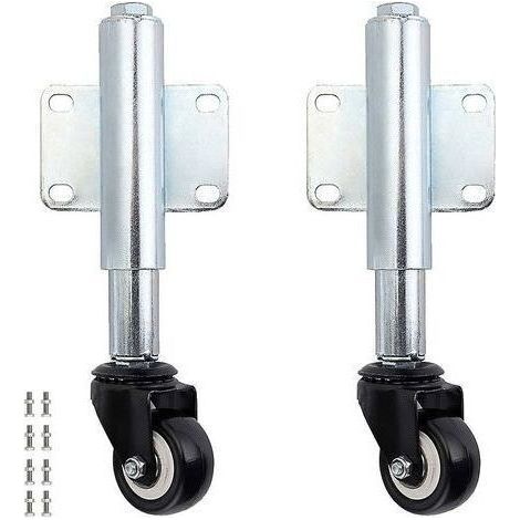 2 Roue de Portail Roulant 6cm, Roulette à Suspension pour Portail Extensible, Roulette Support de Portail pour Porte de Jardin en Bois, Clôture de Cour, Capacité de Charge 50Kg (1/5)