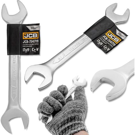 JCB CR-V Maulschlüssel 17-19 mm, doppelseitig, robust, massiv, Standard