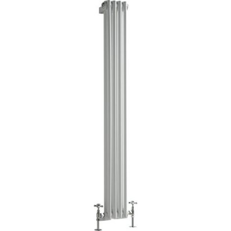 Milano Windsor White Cast Iron Style Double Column Vertical Radiator - 1500mm x 200mm (1/5)