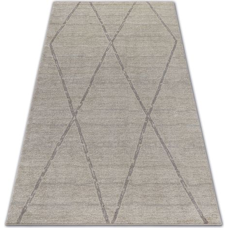 Teppich SOFT 8033 ETHNO RHOMBUS sahne / hellbraun beige 80x150 cm
