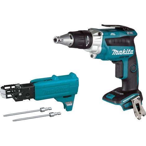 Makita DFS250ZC LXT 18V Brushless Drywall Screwdriver - Body Only & 191G73-7 Auto feed Attachment (1/4)