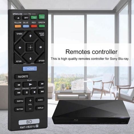 Télécommande DVD, Remplacement RMT-VB201U Télécommande DVD Blu-Ray pour SONY BDP-S3700 Blu-ray BDP-BX370 BDP-S1700 AB070-Ywey (1/4)