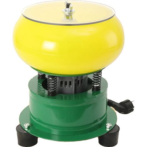 Machine à polir les bijoux, puissance moteur de 100 W, dimensions 20,5 x 20,5 x 31 cm, couleur verte + jaune, poids net de 7,2 kg, adaptée à plusieurs matériaux (1/5)
