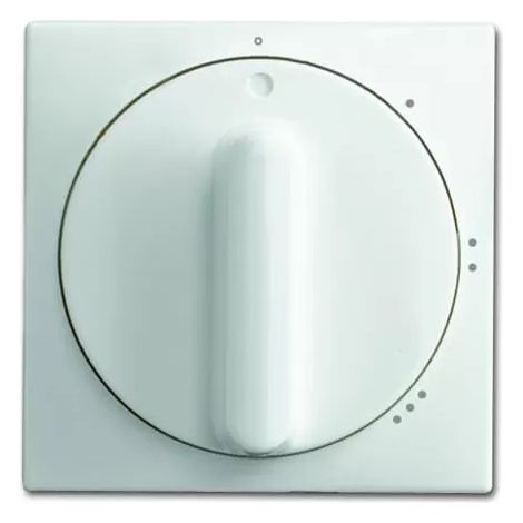Busch Jaeger balance SI Abdeckung 2542 DR/01-914 für 3-Stufen-Drehschalter alpinweiß (1/2)