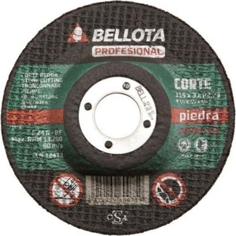Disco corte piedra 115x3x22 mm bellota (1/2)