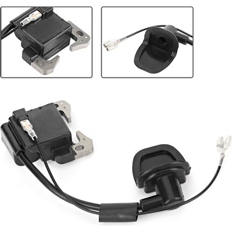 Kit noir en alliage d'aluminium : 1 bobine d'allumage, 1 bougie, 2 vis pour quad moto cross 47cc 49cc 2T (1/5)