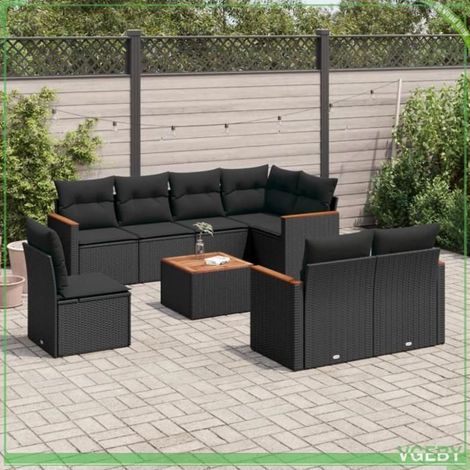 Salon de jardin - 3258569 - Résine tressée - Coussins déhoussables - Rangement étanche (1/3)
