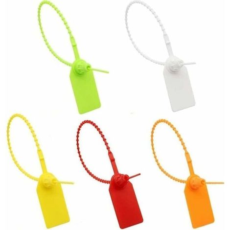 100 Pieces Etiquettes Serre câbles en Plastique, Etiquettes Cable, Collier de Serrage Plastique, Câble Zip Liens étiquettes pour Vêtements Chaussures Sacs Logistique Transport (1/5)