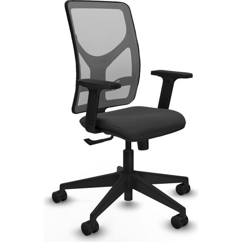 Chaise de bureau piqueras y crespo Motilla gris simili cuir (1/2)