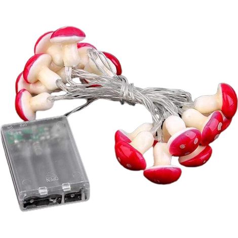 Batteriebetriebene LED-Lichterkette in Pilzform für Gärten, Partys, Weihnachten, Hochzeiten und Eventdekoration (1/5)