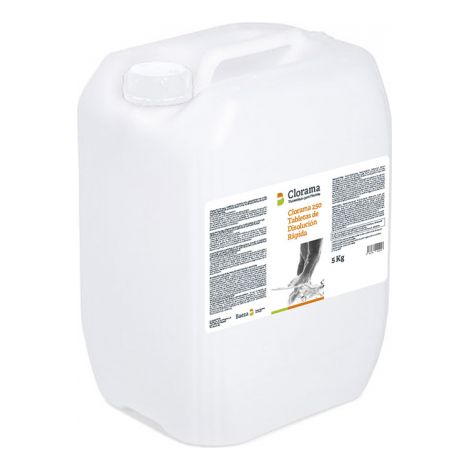 Cloro Rápido Tabletas 20g Clorama 250 5 kg  Cloro de Choque al 50% Estabilizado  Tratamiento Aguas Verdes Piscina