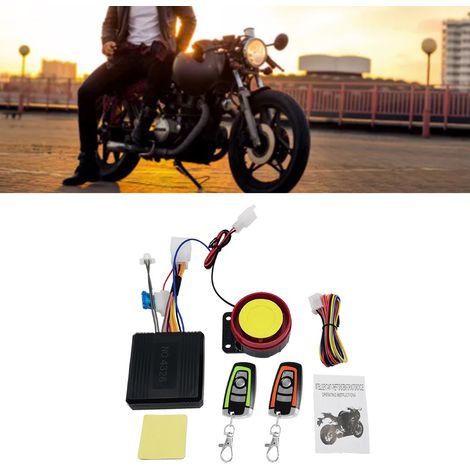 Motorrad-Diebstahlalarmanlage mit Fernbedienung, Motorstartfunktion, hochempfindlichem Einwegalarm, Sicherheitssystem für Motorräder und Fahrräder (1/5)