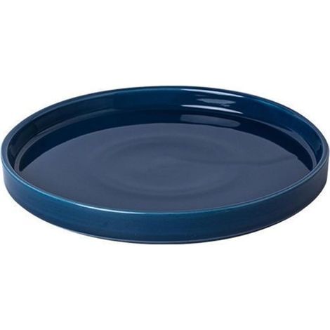 Blaue Keramik-Blumentöpfe mit einem Außendurchmesser von 13,8 cm, geeignet für den Innen- und Außenbereich. (1/5)