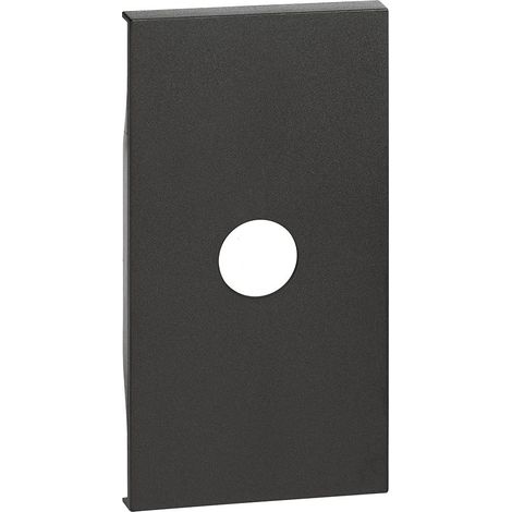 Enjoliveur Living Now pour prises TV simple mâle et type F à visser 2 modules noir mat BTICINO BTKG08M2 (1/2)