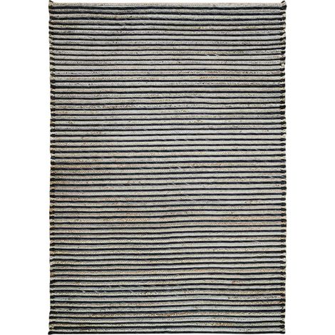 CARAVELLE - Tapis en laine, jute et coton tresse gris 160x230 (1/5)