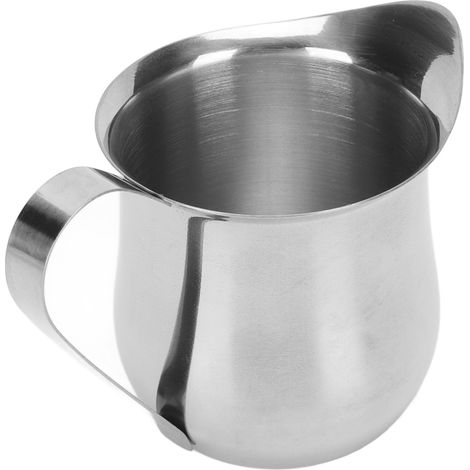 Ergonomischer Milchkännchen aus Edelstahl, 150 ml (5 oz), zum Aufschäumen von Milch und Kaffee. (1/5)