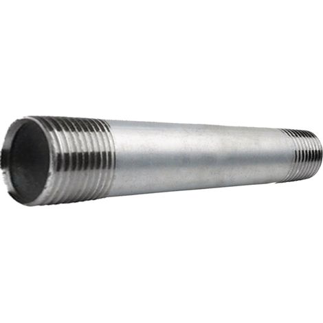 Raccord de tuyau, mamelon galvanisé, 1 pouce, 40 cm