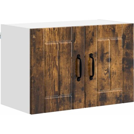 Wall Cabinet LUCCA Smoked Oak 60 x 31 x 40 cm Engineered Wood vidaXL