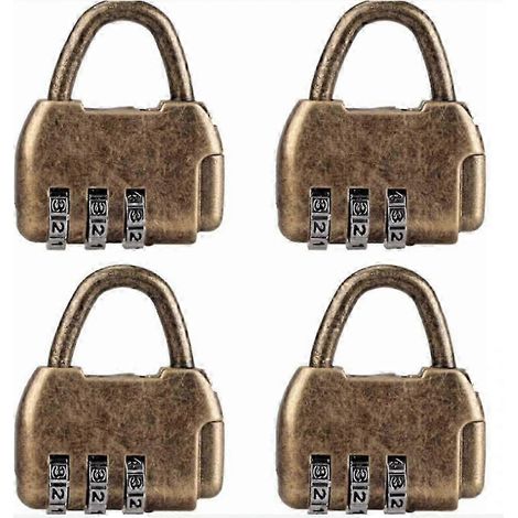 Lot de mini cadenas à combinaison rétro compatibles avec agenda, valise, cadenas à code vintage (1/5)