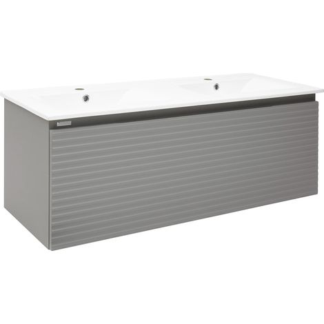 Naturel Mobile bagno e lavabo con lavabo Savona Naturel 118x43x44,8 cm grigio opaco (SAVONA120GM)
