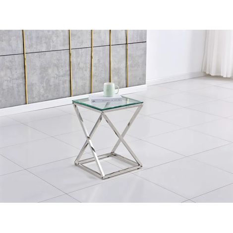 Gueridon BEVERLY Chrome Transparent (1/2)