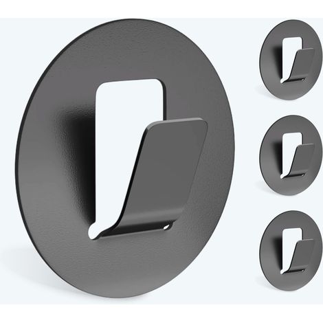 Mai & Mai Ganci da Parete in Lega di Alluminio, Attaccapanni da Muro 4pcs per Camera da Letto, Ingresso, Cucina, Grigio, Stalo-16 (1/5)