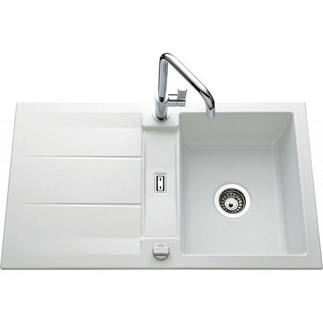 Évier de cuisine polaris mat GENEA - L 870 x l 510 x P 220 mm - sous-meuble 60 cm - Aquatop (1/3)