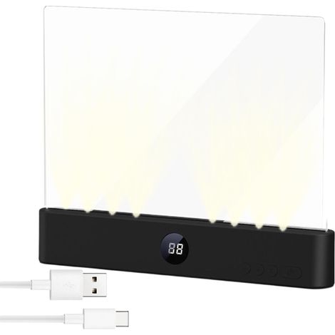 Lampe De Lecture Panneau Transparent 3 Couleurs Réglable (1/5)