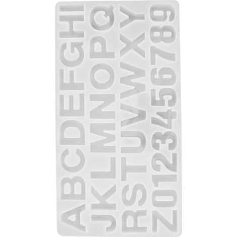Moule en silicone à motifs de lettres et de chiffres anglais, pour pudding au chocolat ou autre outil de pâtisserie. (1/5)