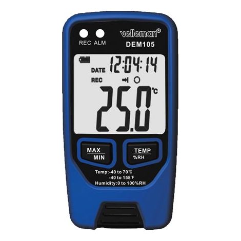 Velleman Registrador de datos térmico negro USB (1/5)