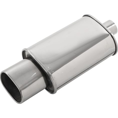 Silencieux arrière double paroi en acier inoxydable, entrée 63mm sortie 80mm, universel pour voiture (1/5)