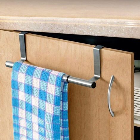 Porte-serviettes suspendu - - Barre extensible - Acier inoxydable - Largeur ajustable 25-40 cm (1/4)
