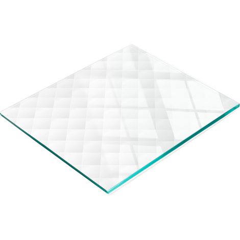 Planche décorative en verre pour présenter des amuse-gueules, motif abstrait, 60 x 52 cm (1/5)