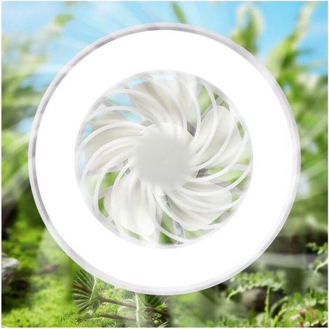 Ventilateur Plafond avec Lumiere,E27 12W Petit Ventilateur Silencieux Plafond,Plafonnier LED Dimmable pour Chambre Cuisine Bureau-Lumière tricolore graduable + ventilateur réglable à 3 vite (1/5)